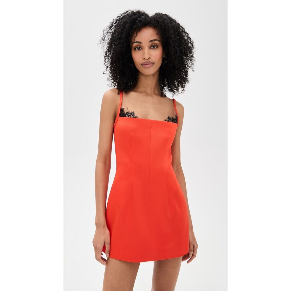 SIR. Poppy Contoured Mini Dress in Tangerine Size 2(US 6) $560